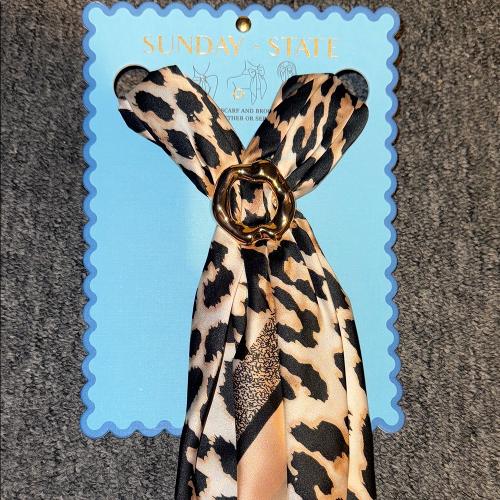Sunday State Leopard Print Scarf